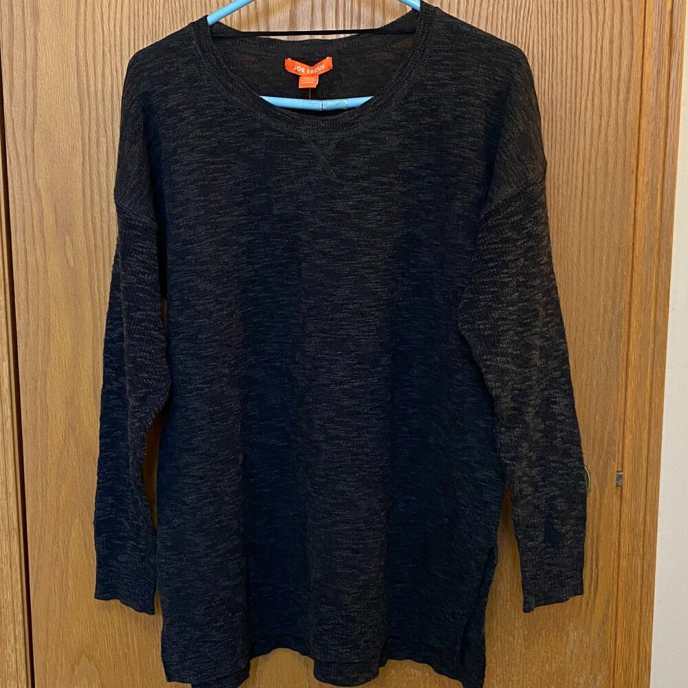 Black "Joe Fresh" oversized, cotton blend, sweater, Size large, new with tags